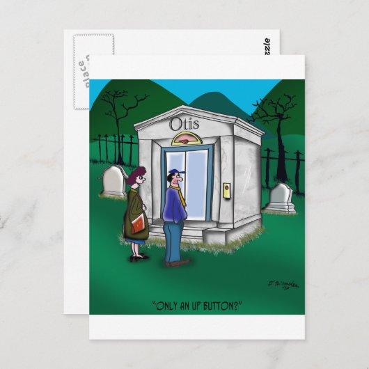 Otis Elevator Mausoleum heeft alleen een Up Button Briefkaart (Voorkant / Achterkant)