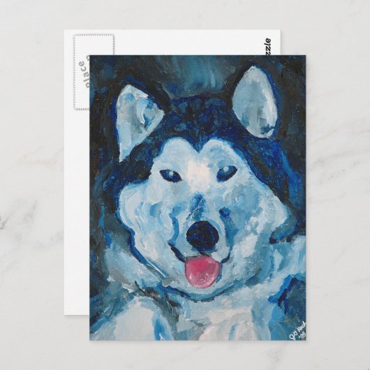 Otis in blauw Briefkaart (Voorkant / Achterkant)