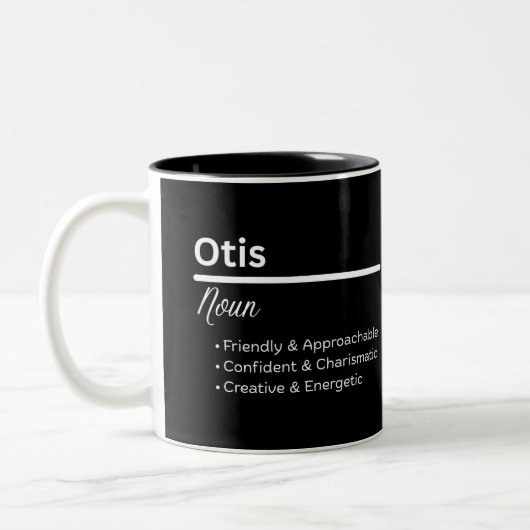 Otis Jongensnaam Definitie Gepersonaliseerde Mok (Links)