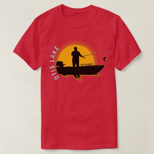 Otis Lake Vist Michigan Sunrise T-shirt (Design voorkant)