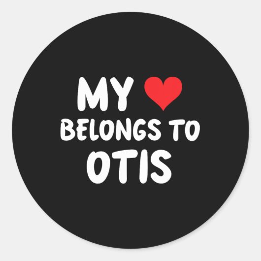 Otis - Mijn hart is van Otis - Liefde Ronde Sticker (Voorkant)