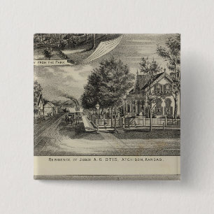 Otis Price Villa, Kansas Vierkante Button 5,1 Cm