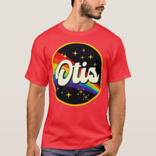 Otis regenboog in ruimte stijl t-shirt