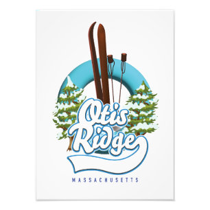 Otis Ridge Massachusetts ski logo Foto Afdruk