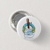 Otis Ridge Massachusetts ski logo Ronde Button 3,2 Cm (Voorkant /achterkant)