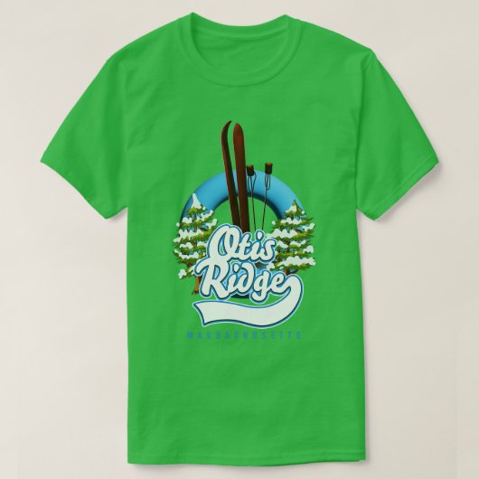 Otis Ridge Massachusetts ski T-shirt (Design voorkant)