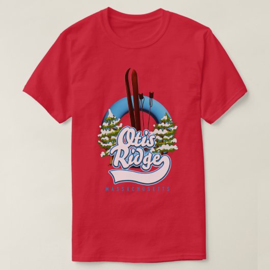 Otis Ridge Massachusetts ski T-shirt (Design voorkant)
