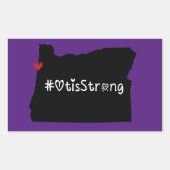 Otis Strong Heart Black Rechthoekige Sticker (Voorkant)