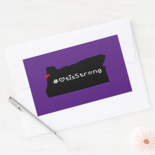Otis Strong Heart Black Rechthoekige Sticker