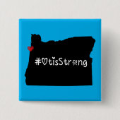 Otis Strong Heart Black Vierkante Button 5,1 Cm (Voorkant)