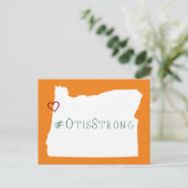 Otis Strong Rope Heart White Briefkaart (Staand voorkant)