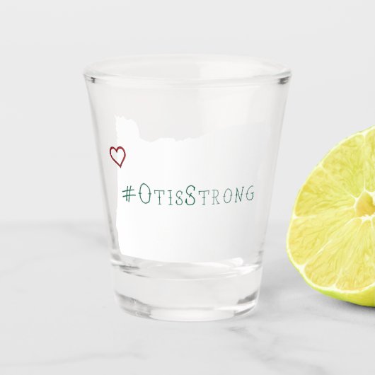 Otis Strong Rope Heart White Shot Glas (Voorkant)