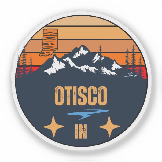 Otisco, Indiana Sticker (Voorkant)