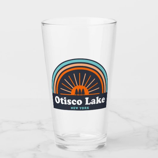 Otisco Lake New York Regenboog Glas (Voorkant)