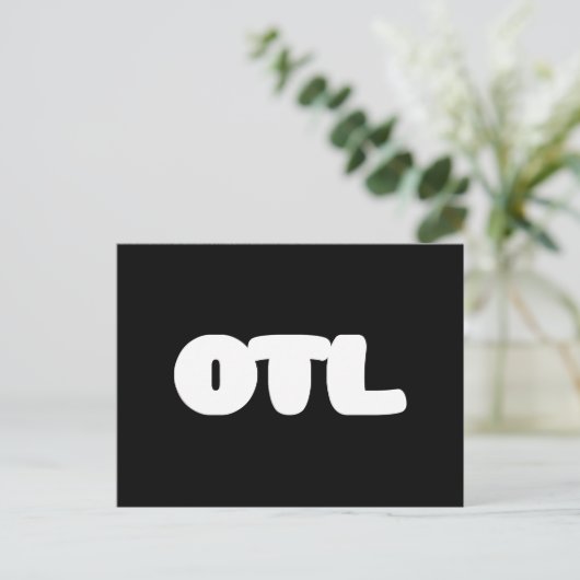 OTL Emoticon ~ Korean Slang Briefkaart (Staand voorkant)