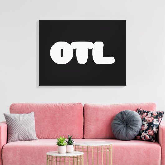 OTL Emoticon ~ Korean Slang Canvas Afdruk (Insitu (Woonkamer))