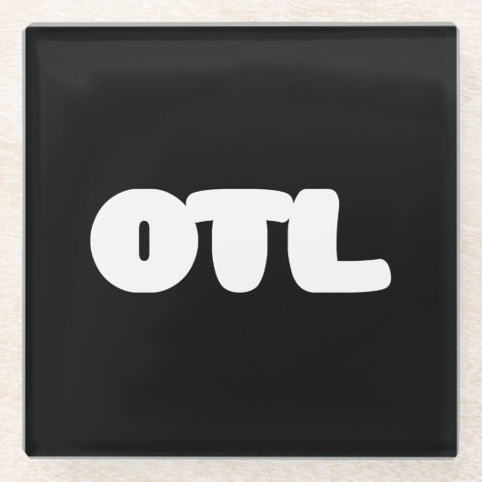 OTL Emoticon ~ Korean Slang Glazen Onderzetter (Voorkant)