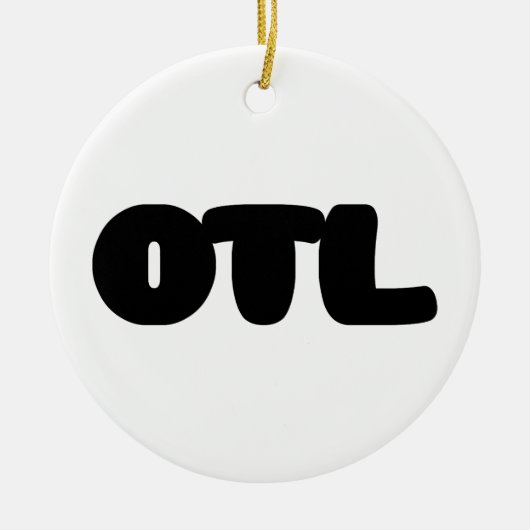 OTL Emoticon ~ Korean Slang Keramisch Ornament (Voorkant)