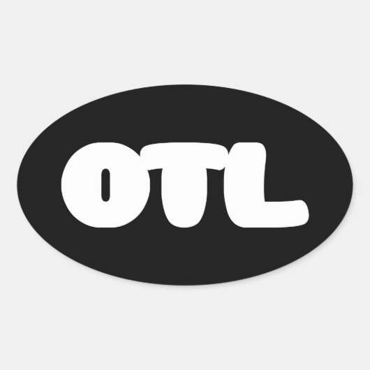 OTL Emoticon ~ Korean Slang Ovale Sticker (Voorkant)