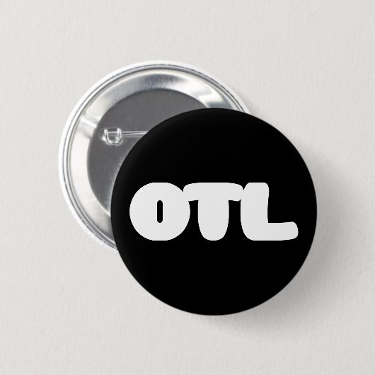 OTL Emoticon ~ Korean Slang Ronde Button 5,7 Cm (Voorkant /achterkant)