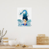 Otohime Goddess Geisha van het Zee Poster (Keuken)