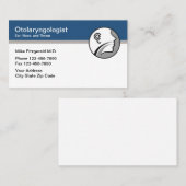 Otolaryngologist Ear Nose Throat Doctor Modern Visitekaartje (Voorkant / Achterkant)