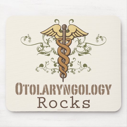 Otolaryngology Rocks Caduceus Mousepad Muismat (Voorkant)