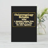 Otolaryngology Surgeon Surgery Medical Doctor Grap Bedankkaart (Staand voorkant)