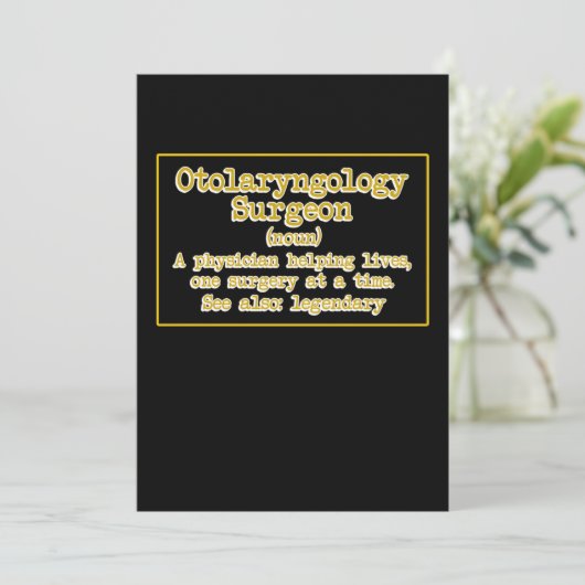 Otolaryngology Surgeon Surgery Medical Doctor Grap Bedankkaart (Staand voorkant)