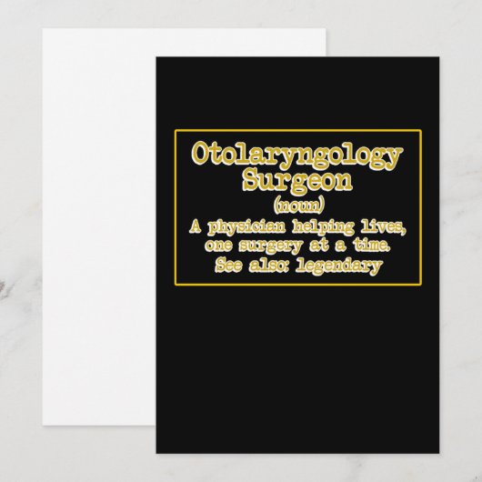 Otolaryngology Surgeon Surgery Medical Doctor Grap Bedankkaart (Voorkant / Achterkant)