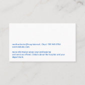 otolaryngoloog | KNO-arts Visitekaartje (Achterkant)