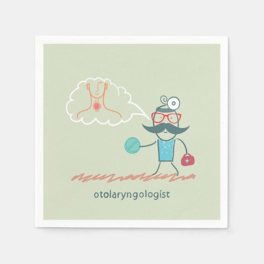Otolaryngoloog Paper Napkins Servet (Voorkant)