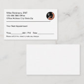 Otolaryngoloog van de oorneus afsprakenkaartje (Voorkant / Achterkant)