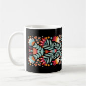 Otomi bloemenpatroon Mexicaanse bloemkunst Koffiemok (Links)