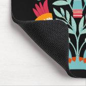 Otomi bloemenpatroon Mexicaanse bloemkunst Muismat (Hoek)