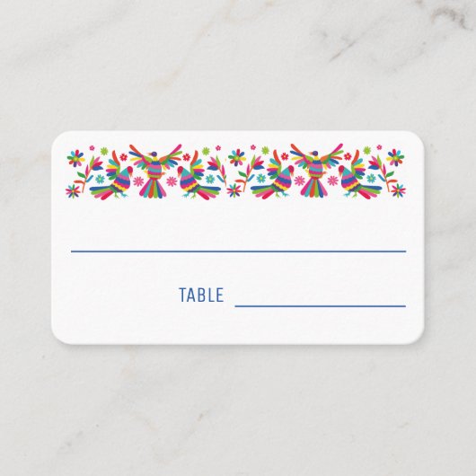 Otomi, colorfull otomi, vogels en bloemen plaatskaartje (Voorkant)