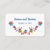 Otomi, colorfull otomi, vogels en bloemen plaatskaartje (Achterkant)