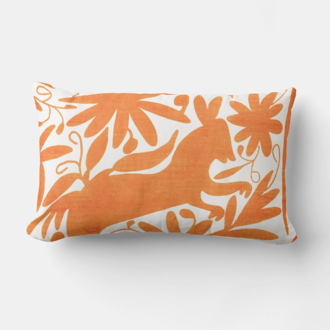 Otomi donkey, Hermes Oranje Kussen (Voorkant)