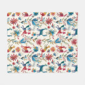 Otomi Inspired Design Fleece Deken (Voorkant (Horizontaal))