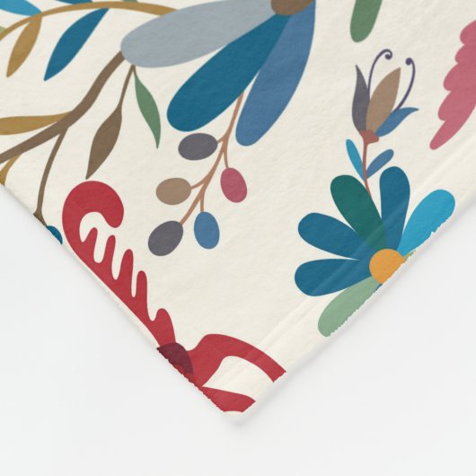 Otomi Inspired Design Fleece Deken (Hoek)