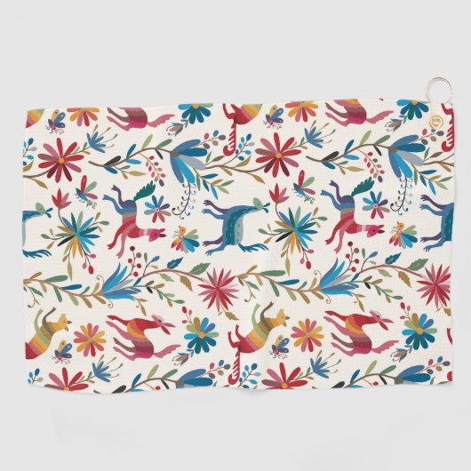Otomi Inspired Design Golfhanddoek (Horizontaal)