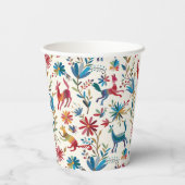 Otomi Inspired Design Papieren Bekers (Achterkant)