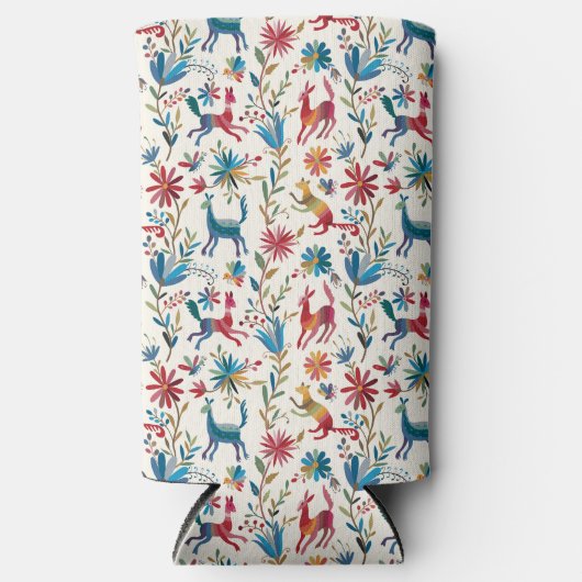 Otomi Inspired Design Seltzer Blikjeskoeler (Voorkant)