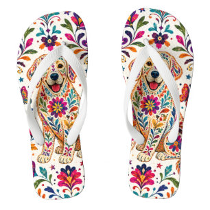 Otomi Kunst Hond Teenslippers