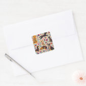 Otomi Kunst Hond Vierkante Sticker (Envelop)