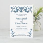 Otomi, MEXICA, BLAUW, VLOEREN, VOGELS Aankondiging (Staand voorkant)