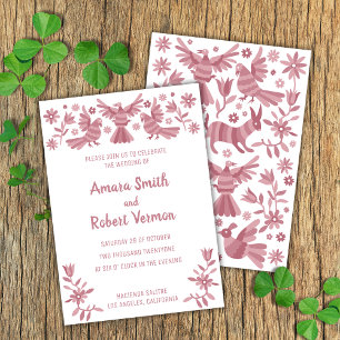 Otomi, MEXICA, PINK, FLOWERS, VOGELVERKLARING Aankondiging