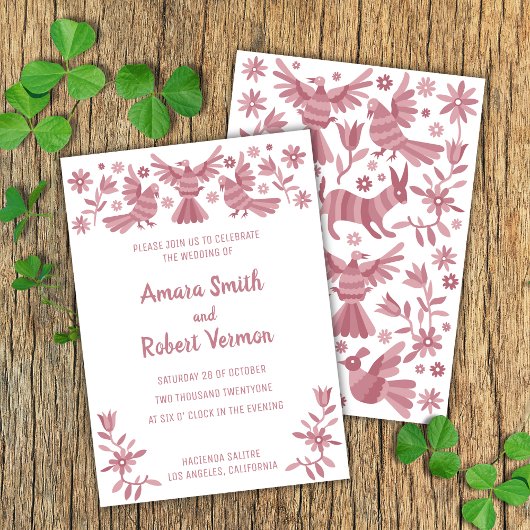 Otomi, MEXICA, PINK, FLOWERS, VOGELVERKLARING Aankondiging