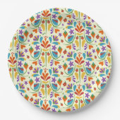 Otomi Mexican Summer Flower Pattern Gift cute Papieren Bordje (Voorkant)