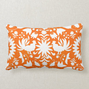 Otomi Print, Oranje & White Boho Sierkussen Kussen